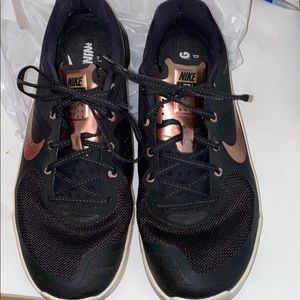 Black Nike running sneakers